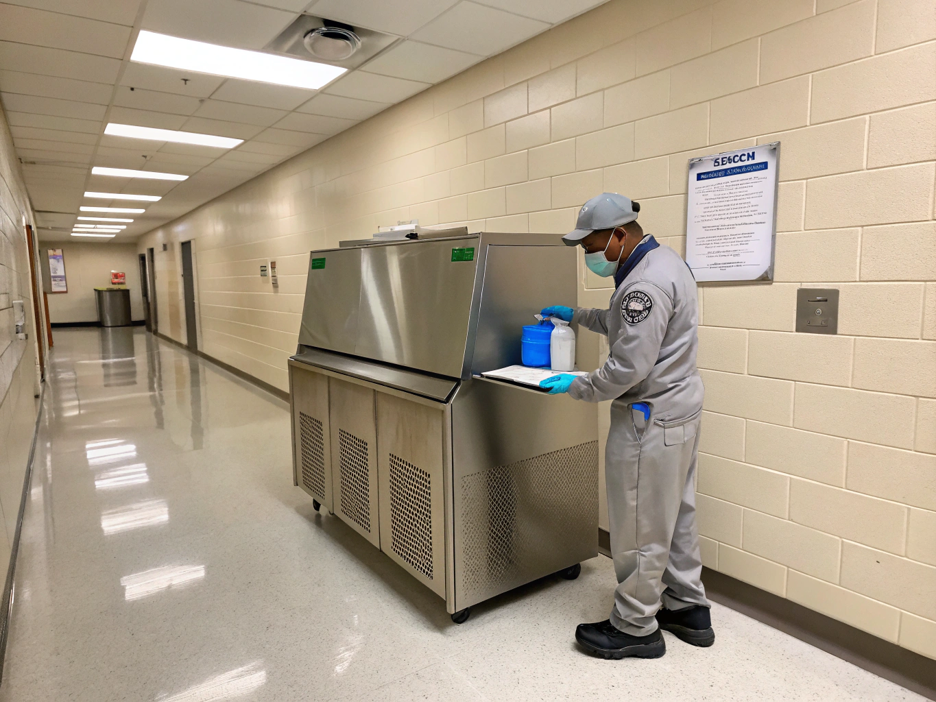 Ice machine service technician