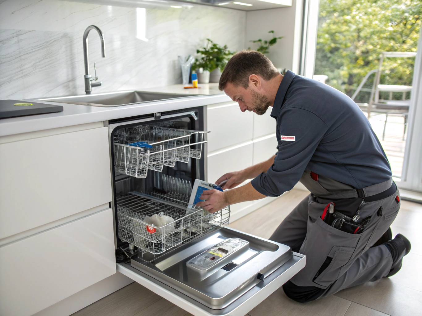 LG QuadWash dishwasher spray arm and pump service