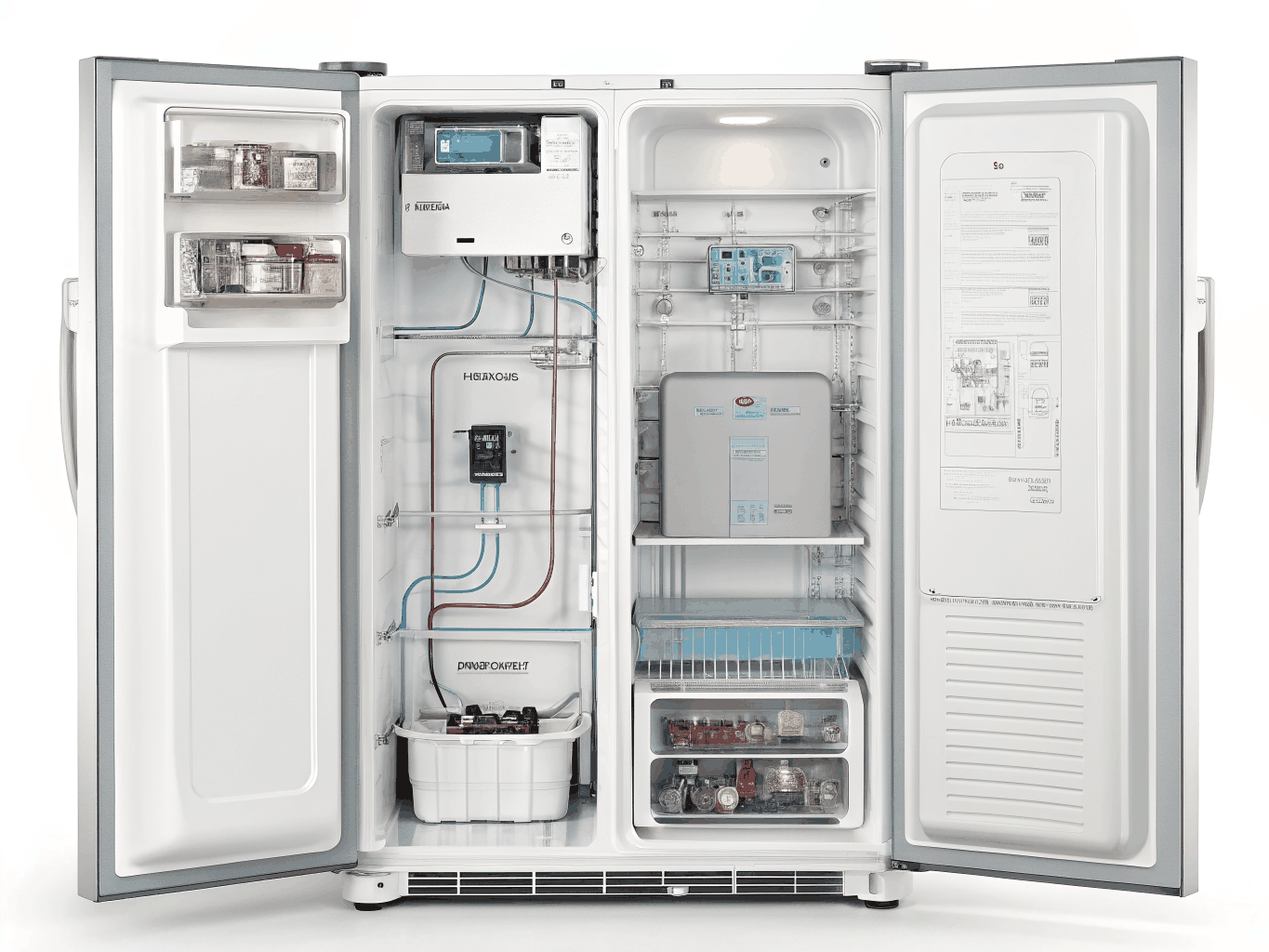 Sub-Zero dual compressor mechanical bay layout